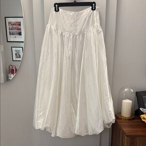White satin like skirt
